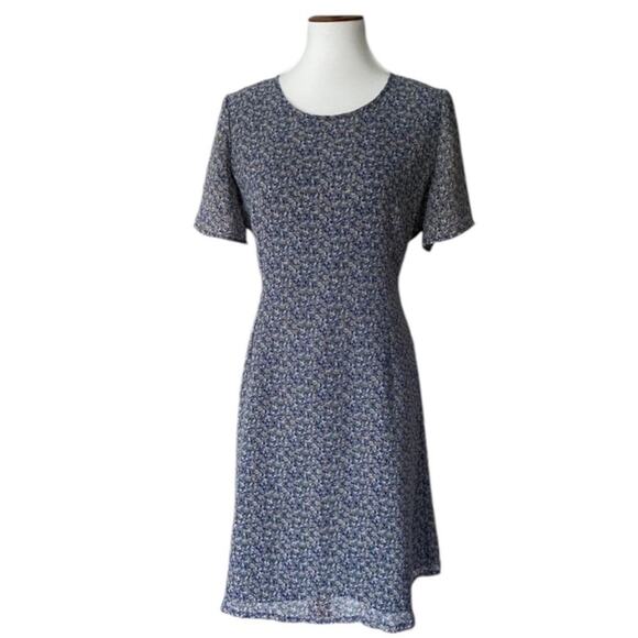 Vintage Dress 10 Y2K Laura Ashley Fall Floral Dress 90s Grunge Cottage Shift - Picture 4 of 13